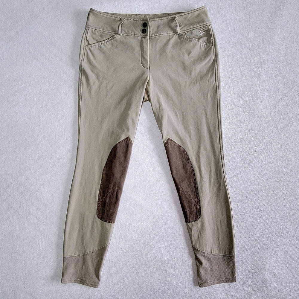 RJ Classics Gulf Riding Breeches Tan Women's 28R Equestrian Performance Preppy